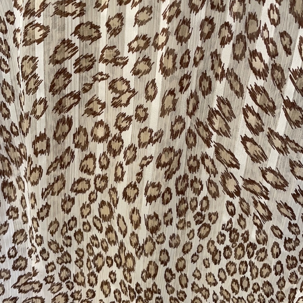 Lucky Brand Semi-Sheer Leopard Striped Top - Picture 7 of 10